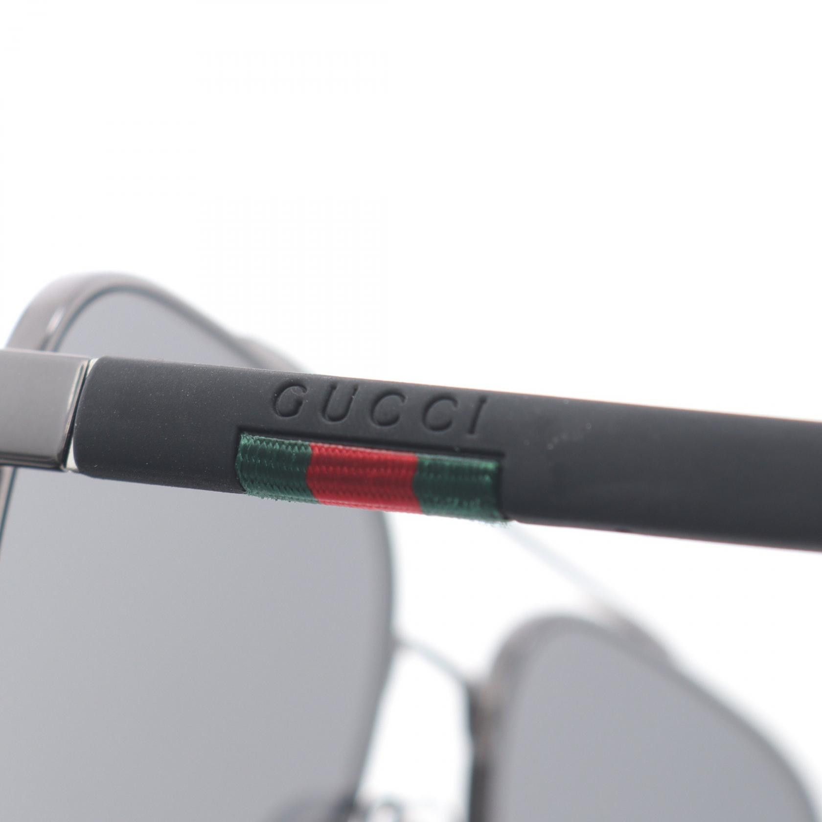 Gucci Gucci Gucci GG0422S-001 Metal Sunglasses Metal Sunglasses GG0422S-001 Size ONE SIZE - 4 Thumbnail