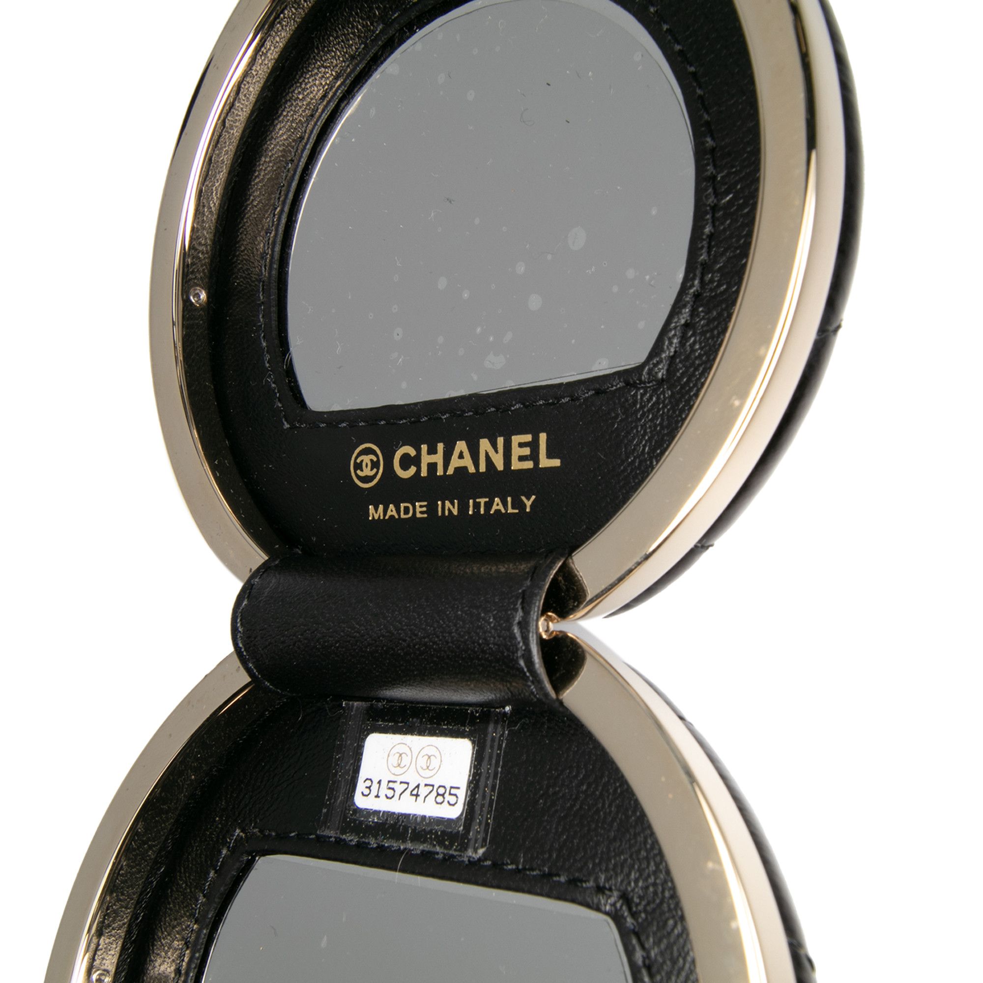 Chanel Chanel Quilted Patent Round Mirror Chain Necklace Size ONE SIZE - 5 Thumbnail