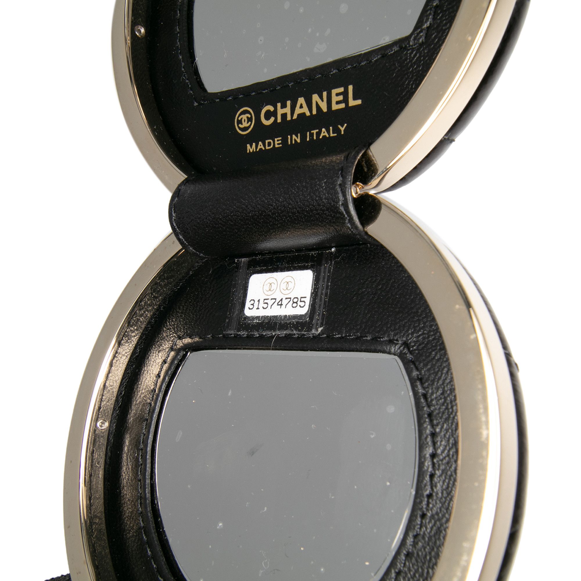 Chanel Chanel Quilted Patent Round Mirror Chain Necklace Size ONE SIZE - 6 Thumbnail