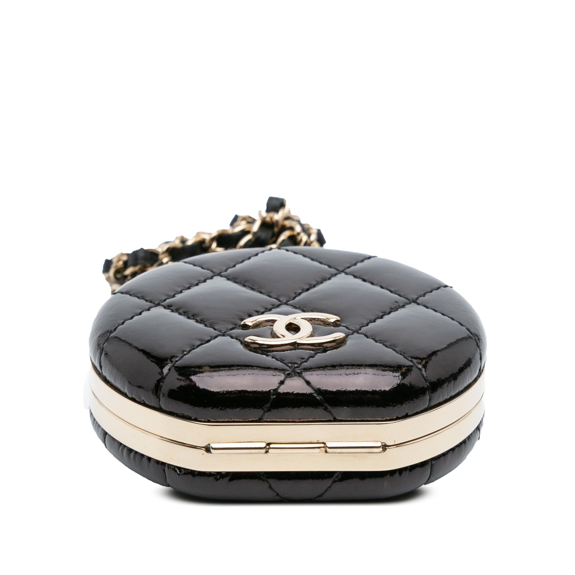 Chanel Chanel Quilted Patent Round Mirror Chain Necklace Size ONE SIZE - 3 Thumbnail