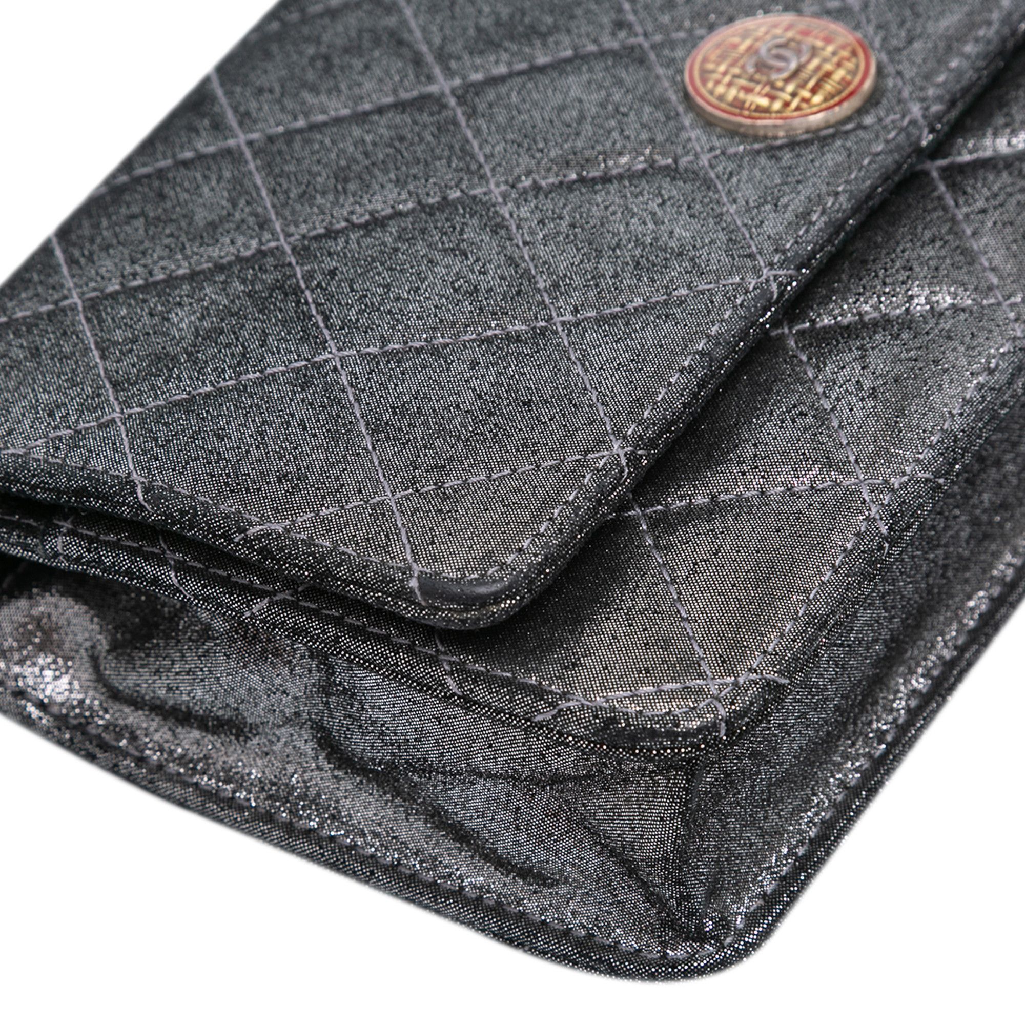 Chanel Chanel Quilted Iridescent Lambskin Tartan Button Wallet On Chain Size ONE SIZE - 7 Thumbnail