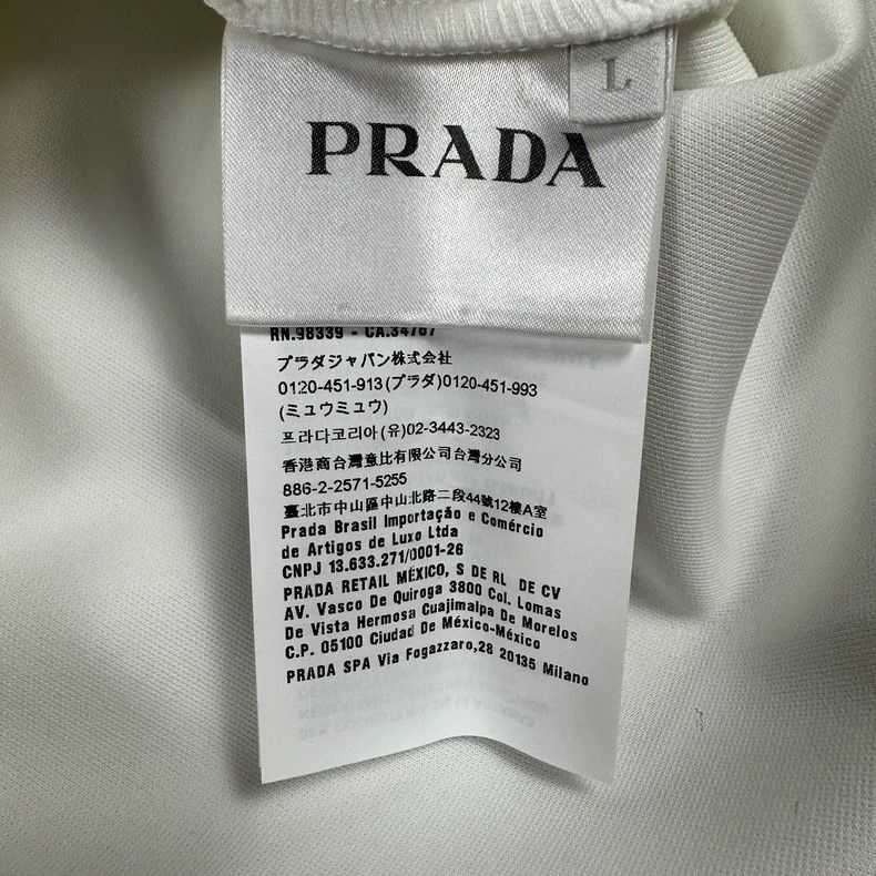 Prada Prada Blue White Panel Short Sleeve T-Shirt Size US L / EU 52-54 / 3 - 4 Thumbnail