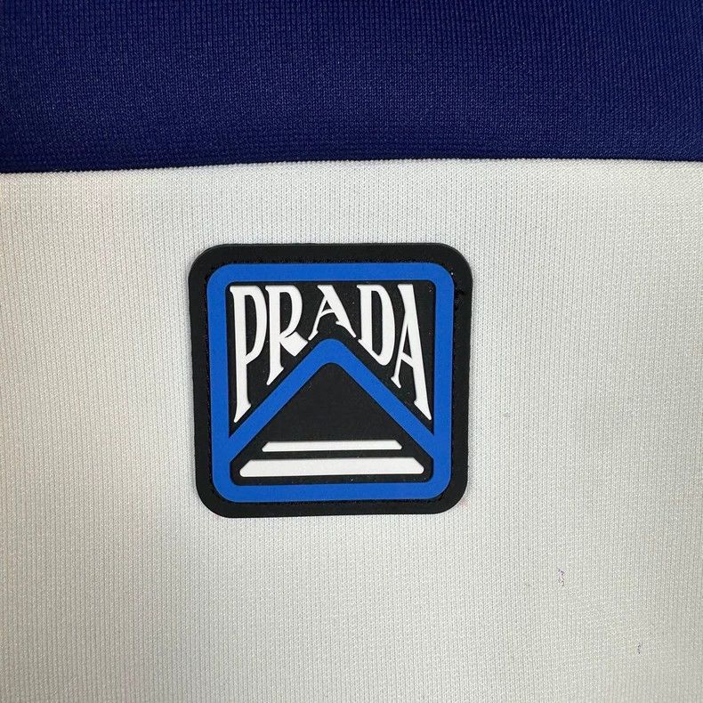 Prada Prada Blue White Panel Short Sleeve T-Shirt Size US L / EU 52-54 / 3 - 3 Thumbnail