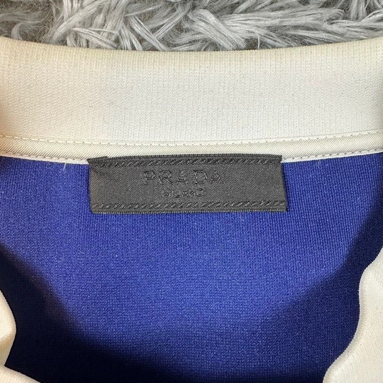 Prada Prada Blue White Panel Short Sleeve T-Shirt Size US L / EU 52-54 / 3 - 2 Thumbnail