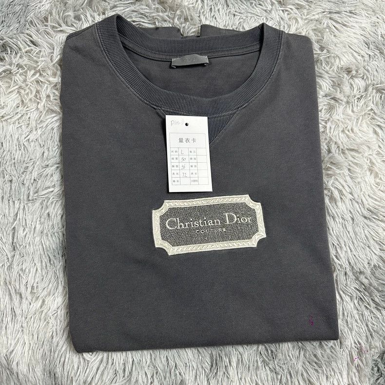 Dior Dior 2025 Embroidered Washed Gray T-shirt Size US L / EU 52-54 / 3 - 6 Thumbnail
