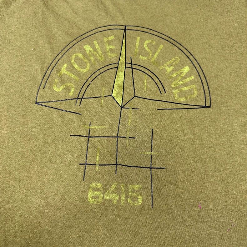 Stone Island Stone Island Yellow Logo Short Sleeve Tee Size US L / EU 52-54 / 3 - 6 Thumbnail