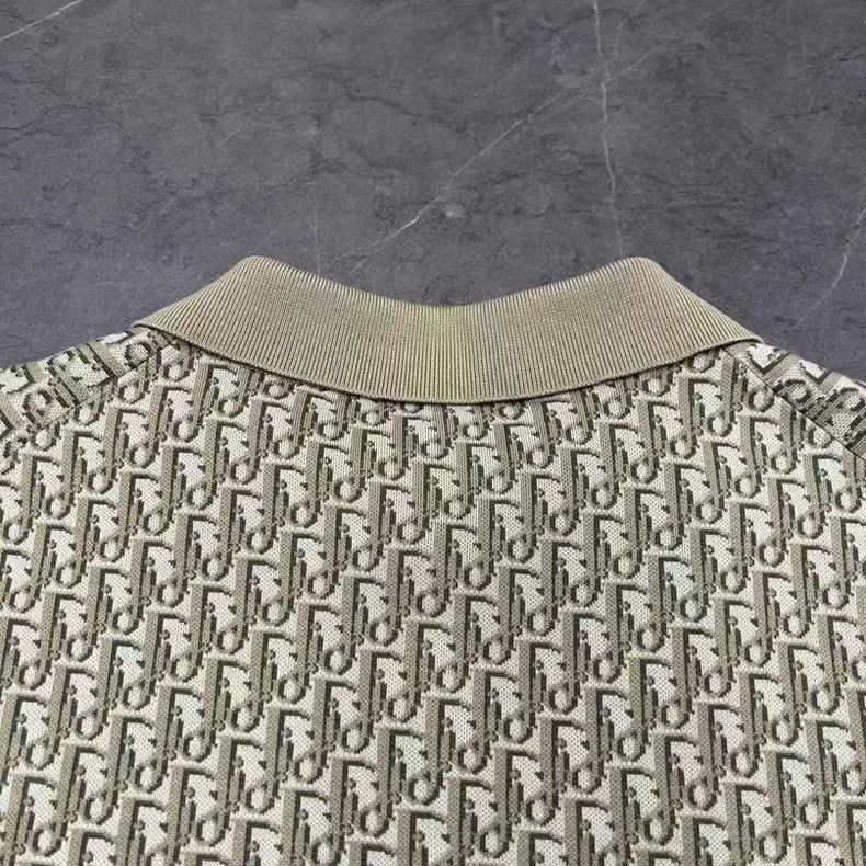 Dior Dior Olive Green Logo Knit Polo Shirt Size US XL / EU 56 / 4 - 3 Thumbnail