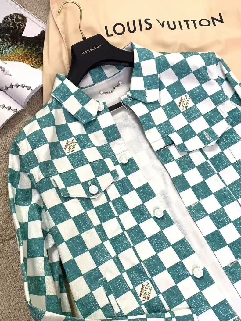 Louis Vuitton Louis Vuitton Checkerboard Denim Jacket Size US L / EU 52-54 / 3 - 2 Thumbnail