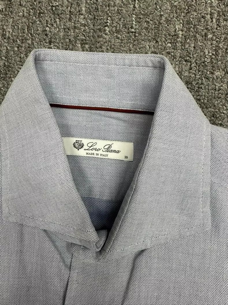 Loro Piana Loro Piana Blue Button-Up Shirt Size US M / EU 48-50 / 2 - 2 Thumbnail