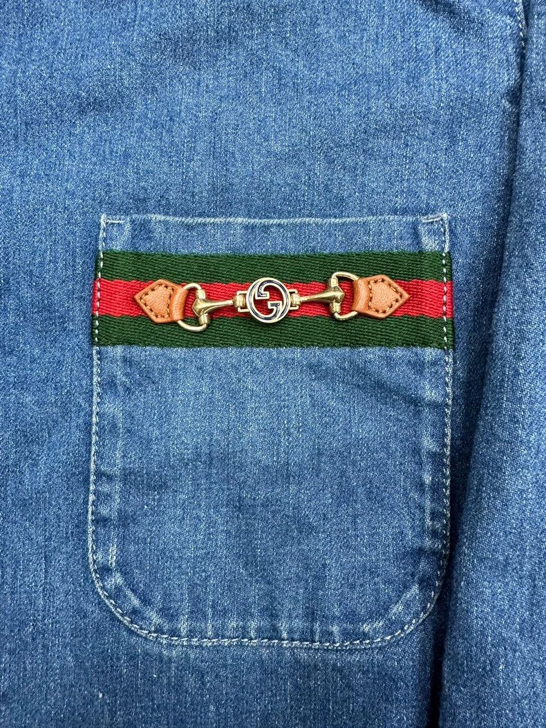 Gucci Gucci Double G Denim Shirt Jacket Size US L / EU 52-54 / 3 - 3 Thumbnail