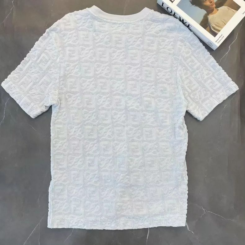 Fendi FENDI Textured Pattern Short Sleeve T-Shirt Size US M / EU 48-50 / 2 - 2 Thumbnail