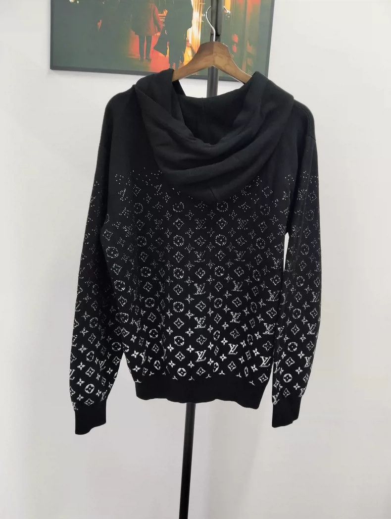 Louis Vuitton Louis Vuitton Black Monogram Hoodie Size US M / EU 48-50 / 2 - 2 Thumbnail
