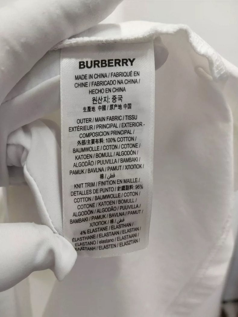 Burberry Burberry White Logo Short Sleeve T-Shirt Size US L / EU 52-54 / 3 - 7 Thumbnail