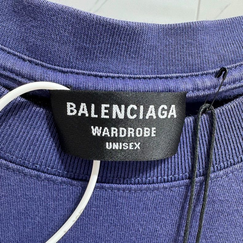 Balenciaga Balenciaga Blue FREE Logo Short Sleeve Size US L / EU 52-54 / 3 - 3 Thumbnail