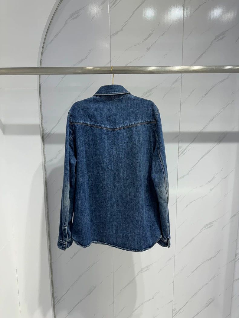 Valentino Valentino Blue Denim Shirt Jacket Size US L / EU 52-54 / 3 - 2 Thumbnail