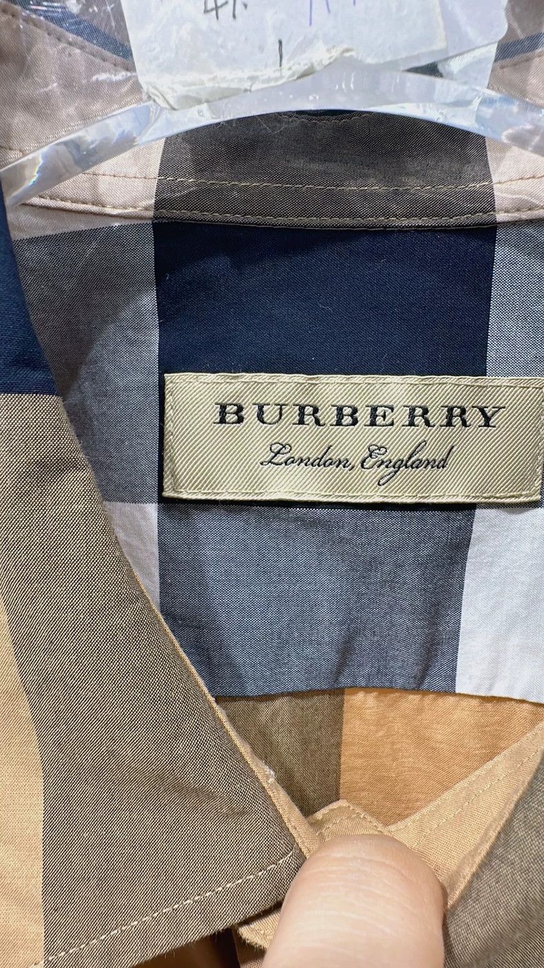Vintage Burberry Classic Plaid Long Sleeve Shirt Size US L / EU 52-54 / 3 - 3 Thumbnail