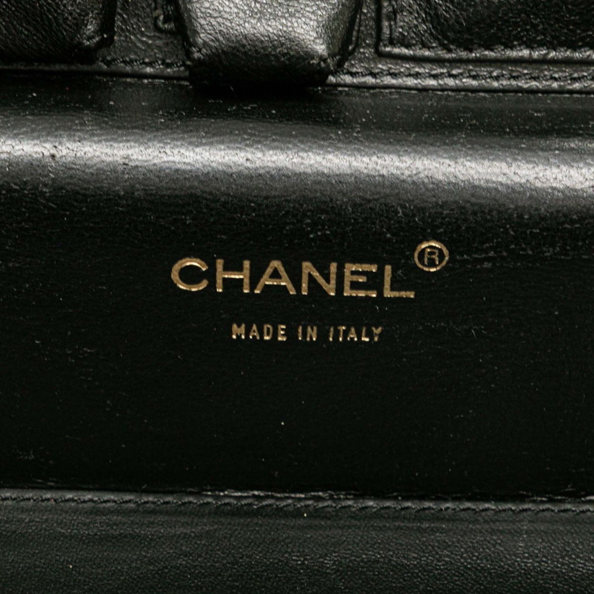 Chanel CHANEL Matelasse Coco Mark Chain Vanity Bag in Black Leather for Women Size ONE SIZE - 11 Thumbnail