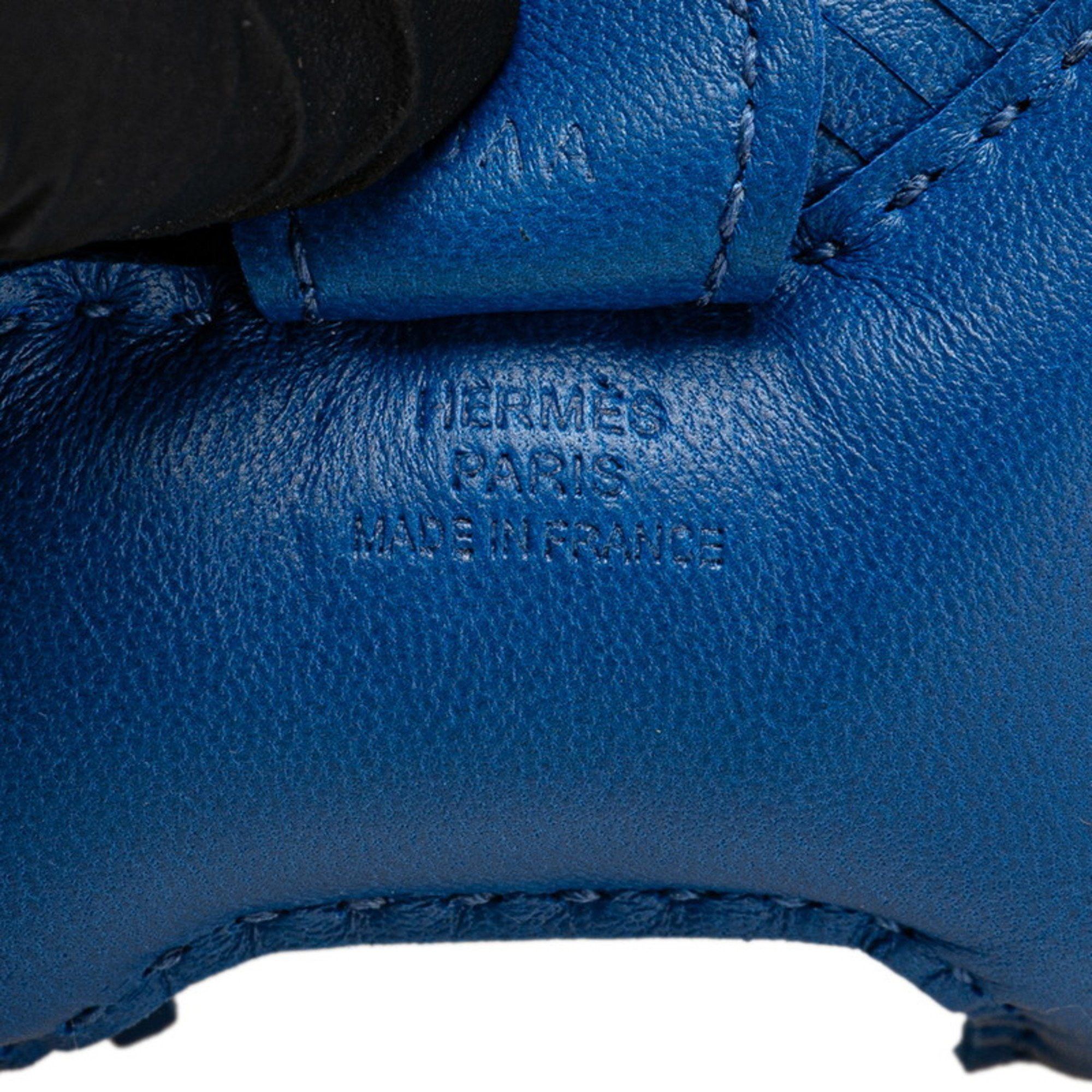 Hermes Hermès Rodeo PM Bag Charm, Blue Zanzibar, Anjo Milo Leather, Women's, HERMES Size ONE SIZE - 3 Thumbnail