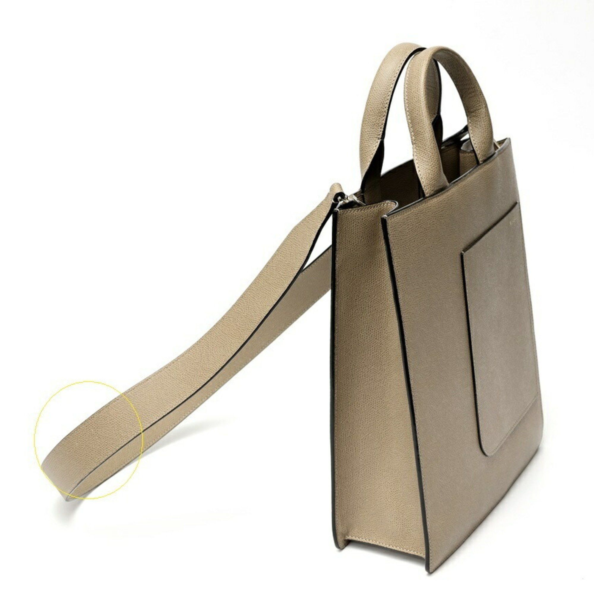 Valextra Valextra Boxy Small Tote Bag Soft Calfskin Greige E-158532 Size ONE SIZE - 2 Thumbnail