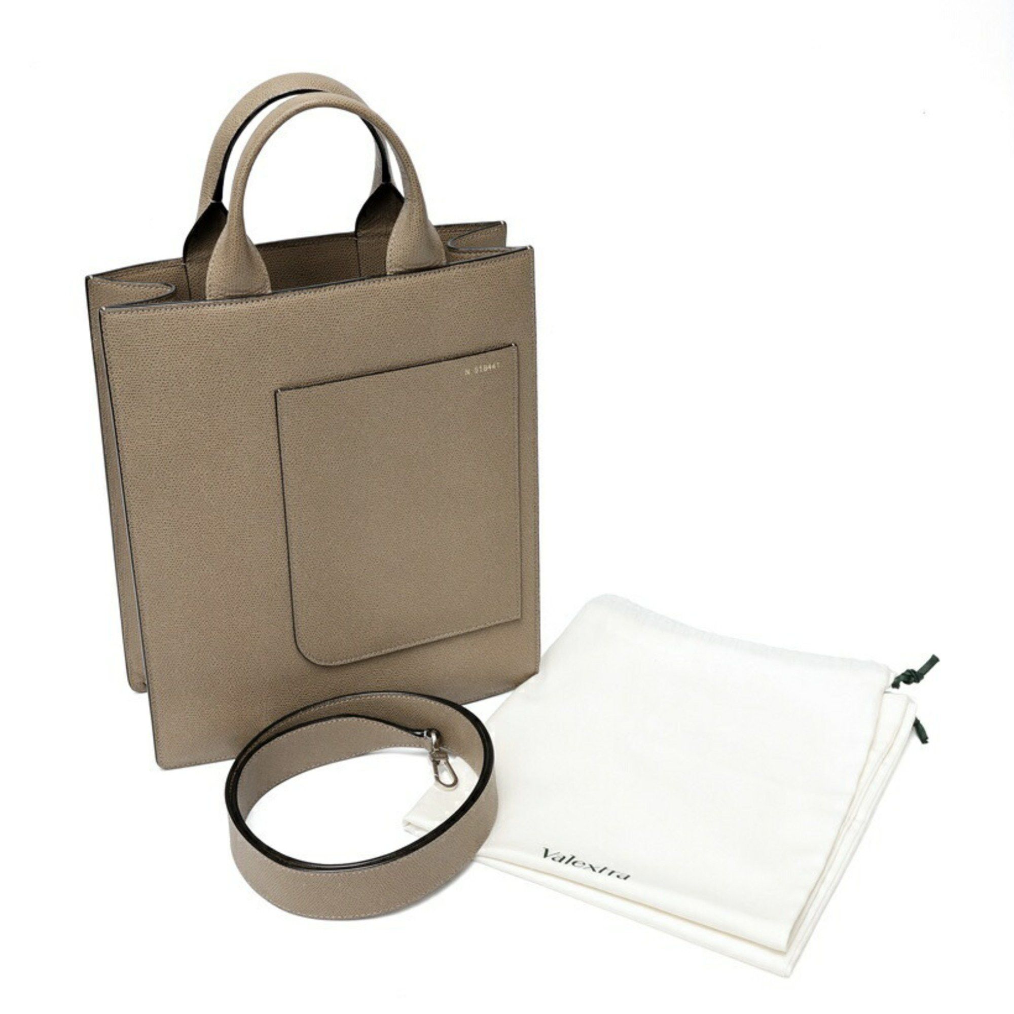 Valextra Valextra Boxy Small Tote Bag Soft Calfskin Greige E-158532 Size ONE SIZE - 6 Thumbnail