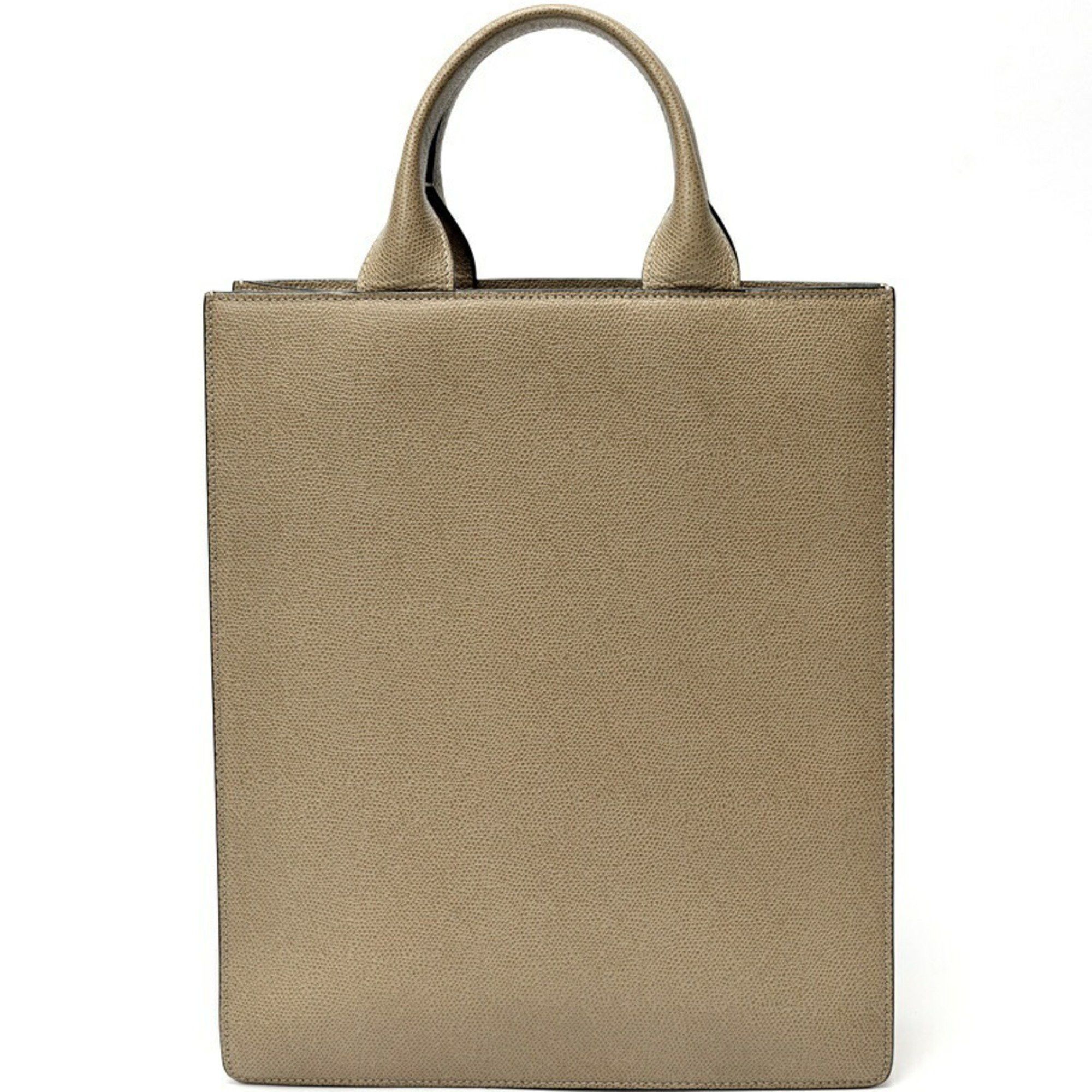 Valextra Valextra Boxy Small Tote Bag Soft Calfskin Greige E-158532 Size ONE SIZE - 3 Thumbnail