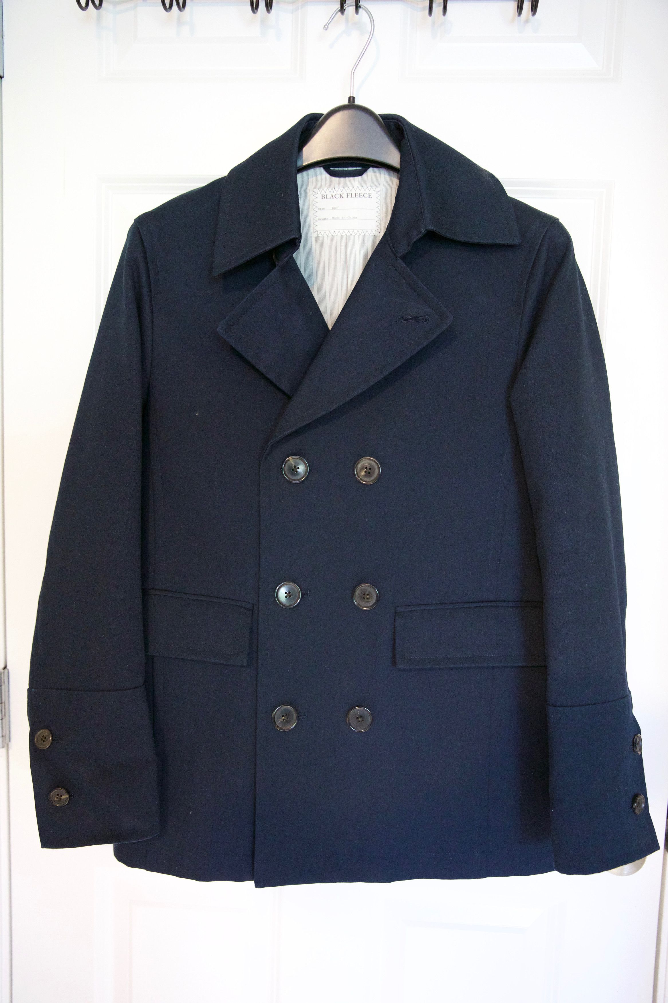 Brooks Brothers Black Fleece Cotton Peacoat