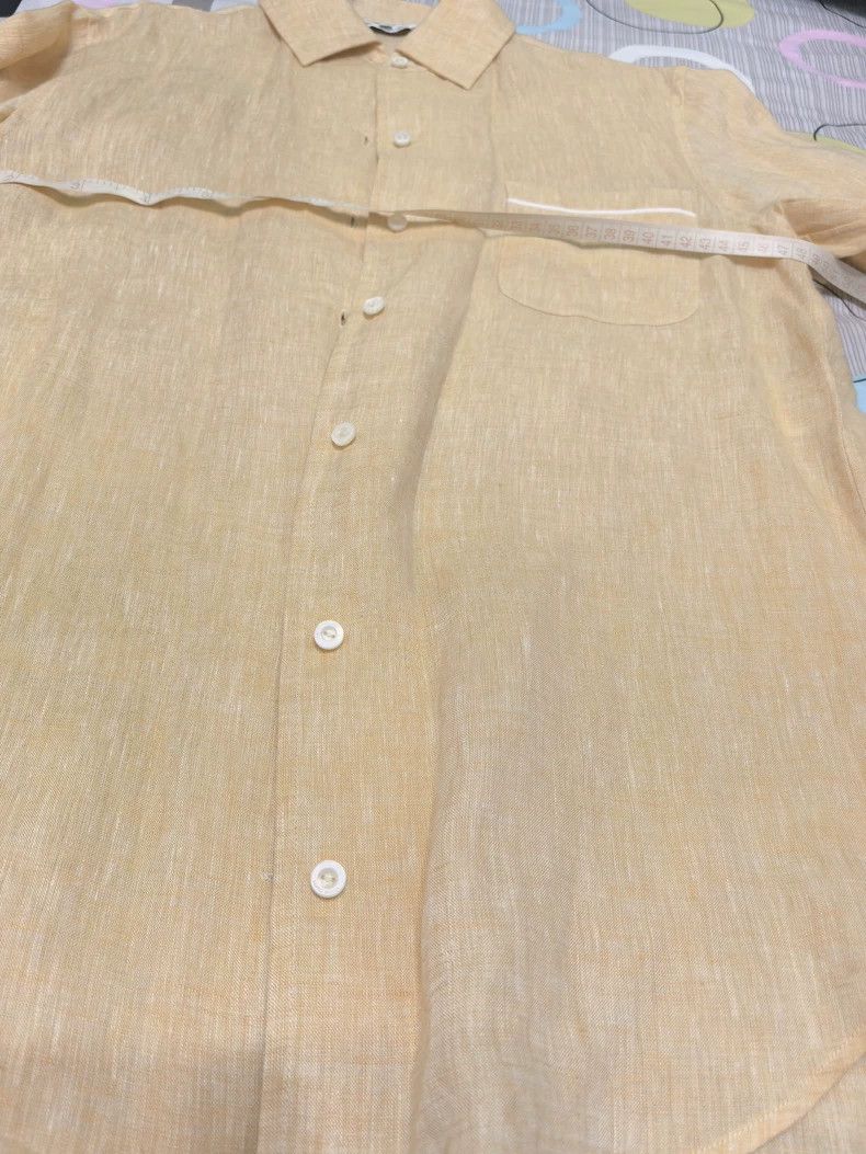 Loro Piana Loro Piana Yellow Linen Shirt Size US S / EU 44-46 / 1 - 4 Thumbnail