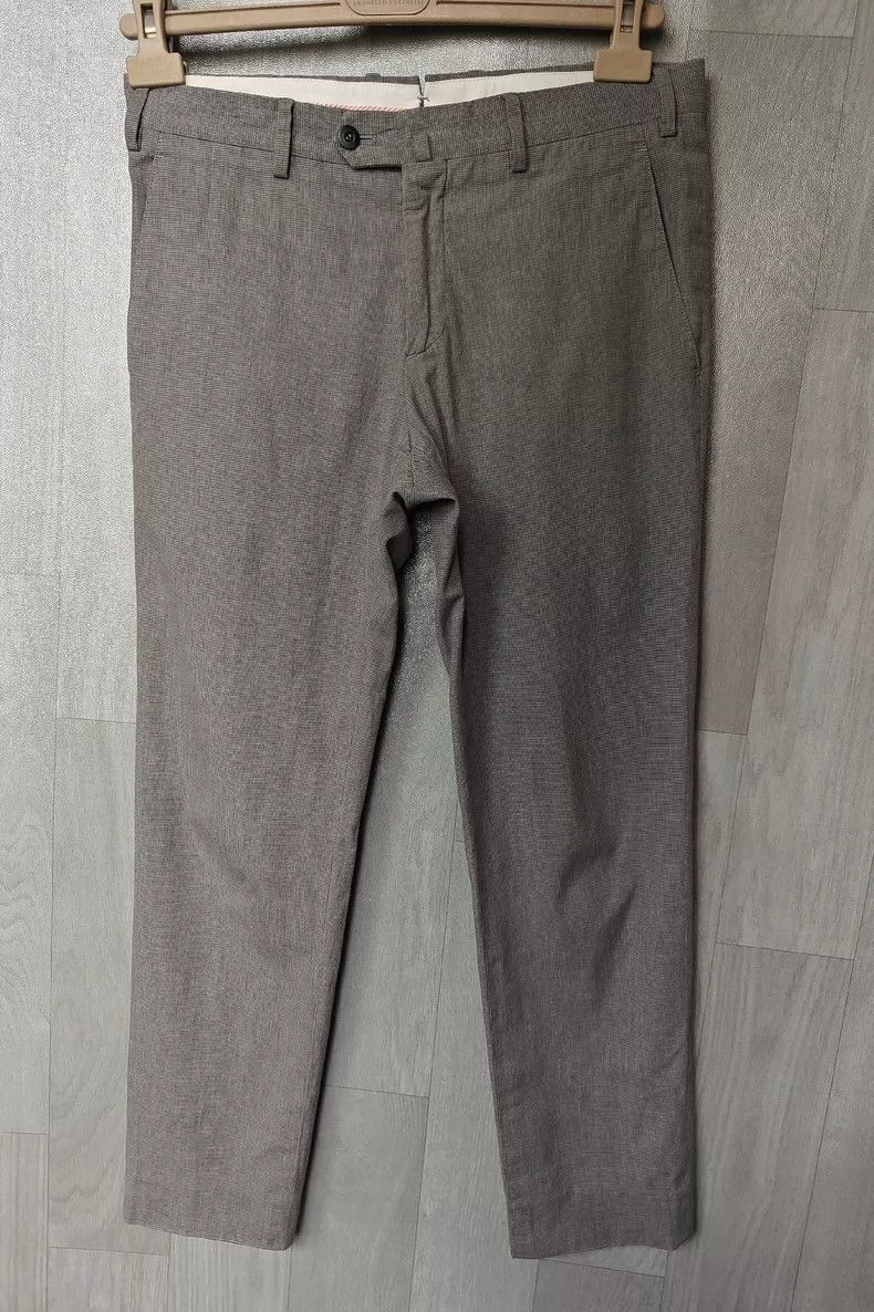 Ermenegildo Zegna Loro Piana Men's Gray Houndstooth Trousers Size US 31 - 2 Thumbnail