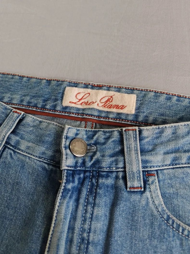 Ermenegildo Zegna Loro Piana Men's Light Blue Jeans Size US 33 - 3 Thumbnail