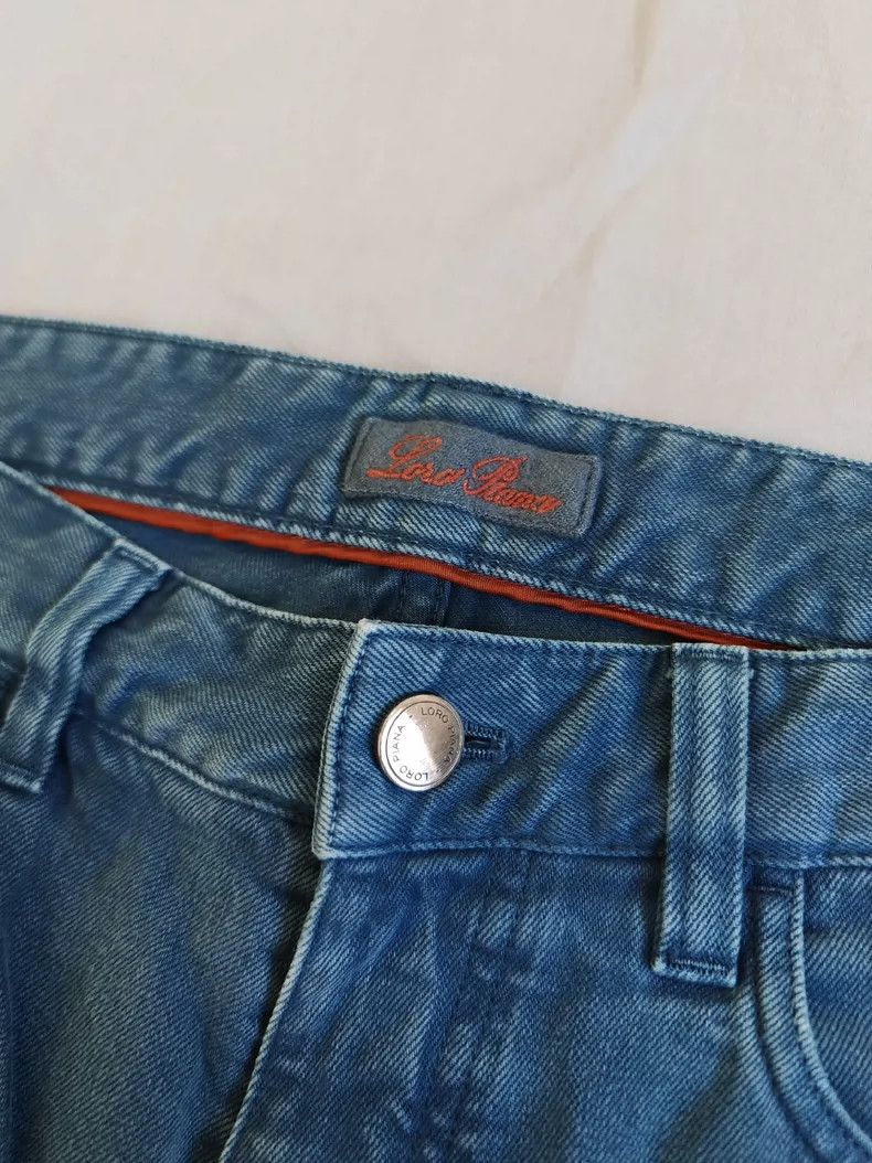 Ermenegildo Zegna Loro Piana Washed Denim Jeans Size US 33 - 4 Thumbnail