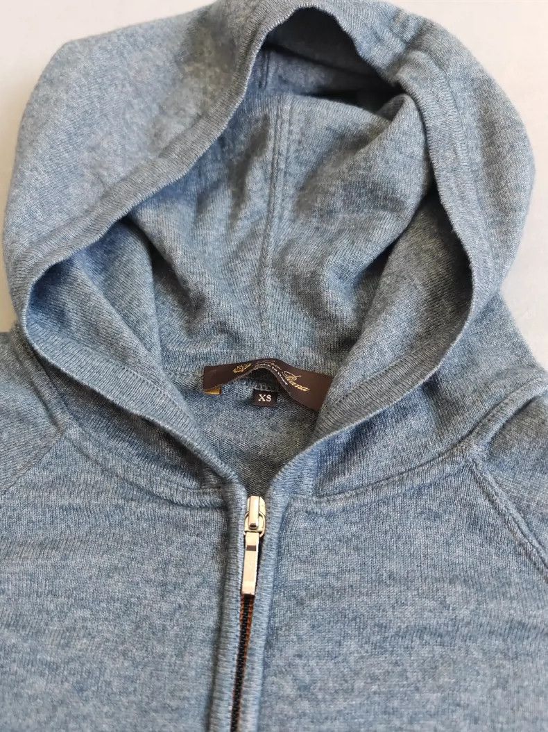 Ermenegildo Zegna Loro Piana Men's Cashmere Zip Hoodie Size US XS / EU 42 / 0 - 8 Thumbnail