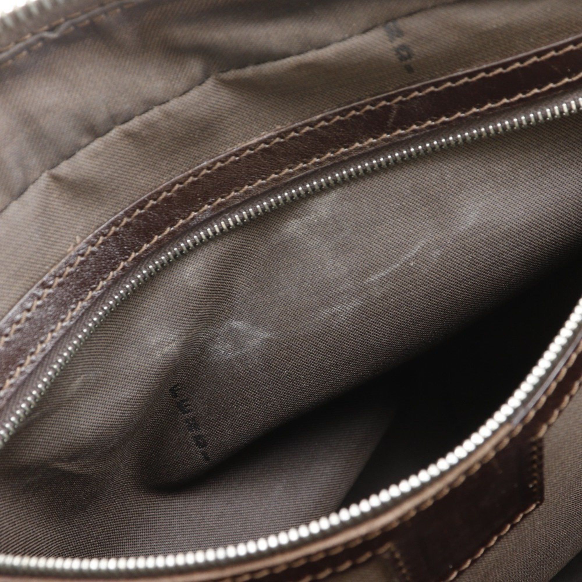 Fendi FENDI Zucca handbag in nylon canvas, brown, A5 size, for women Size ONE SIZE - 8 Thumbnail