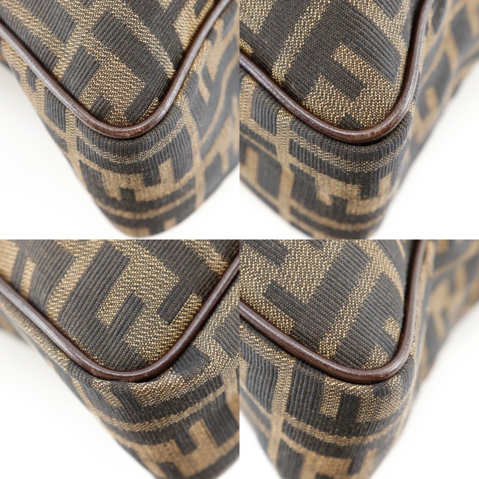 Fendi FENDI Zucca handbag in nylon canvas, brown, A5 size, for women Size ONE SIZE - 4 Thumbnail