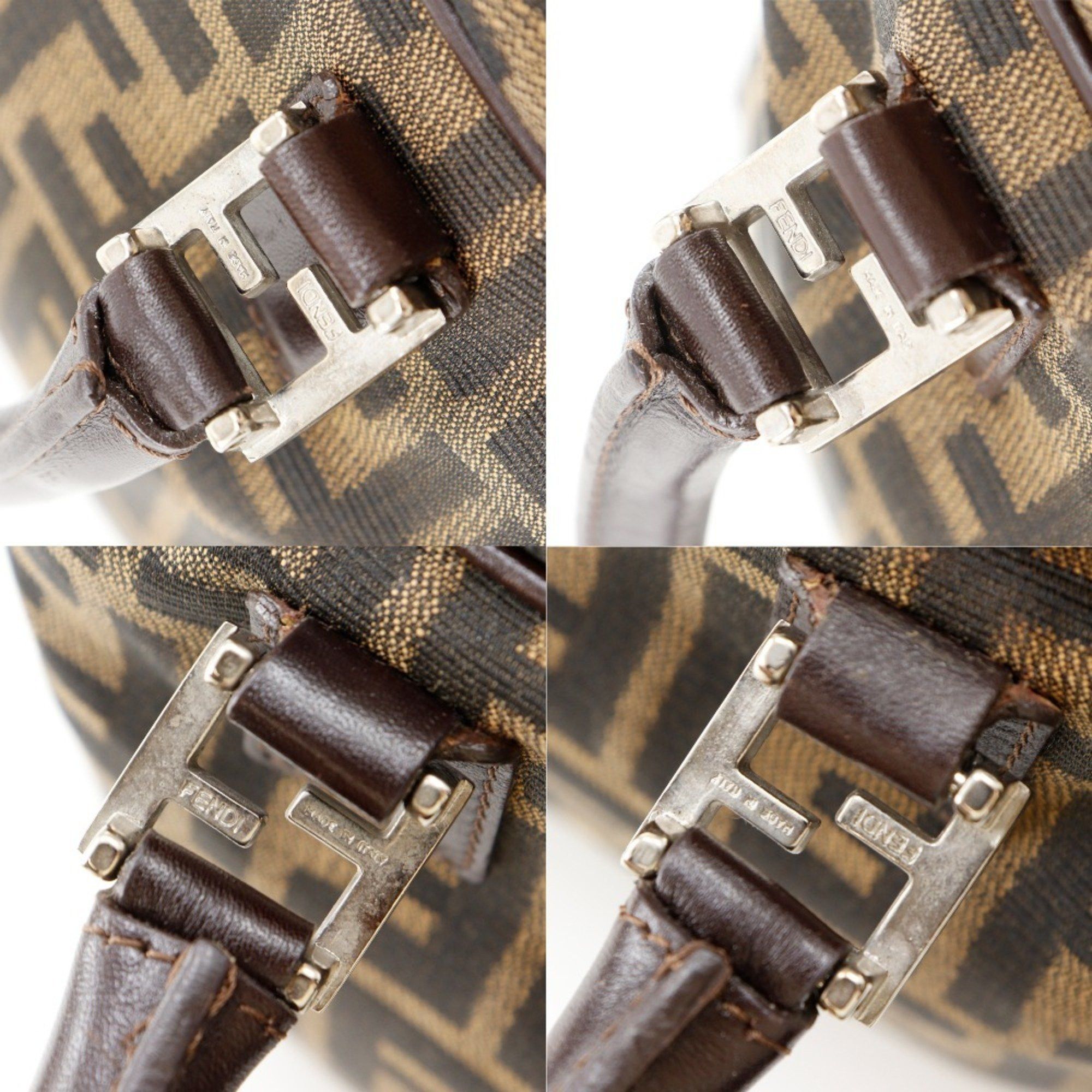 Fendi FENDI Zucca handbag in nylon canvas, brown, A5 size, for women Size ONE SIZE - 11 Thumbnail