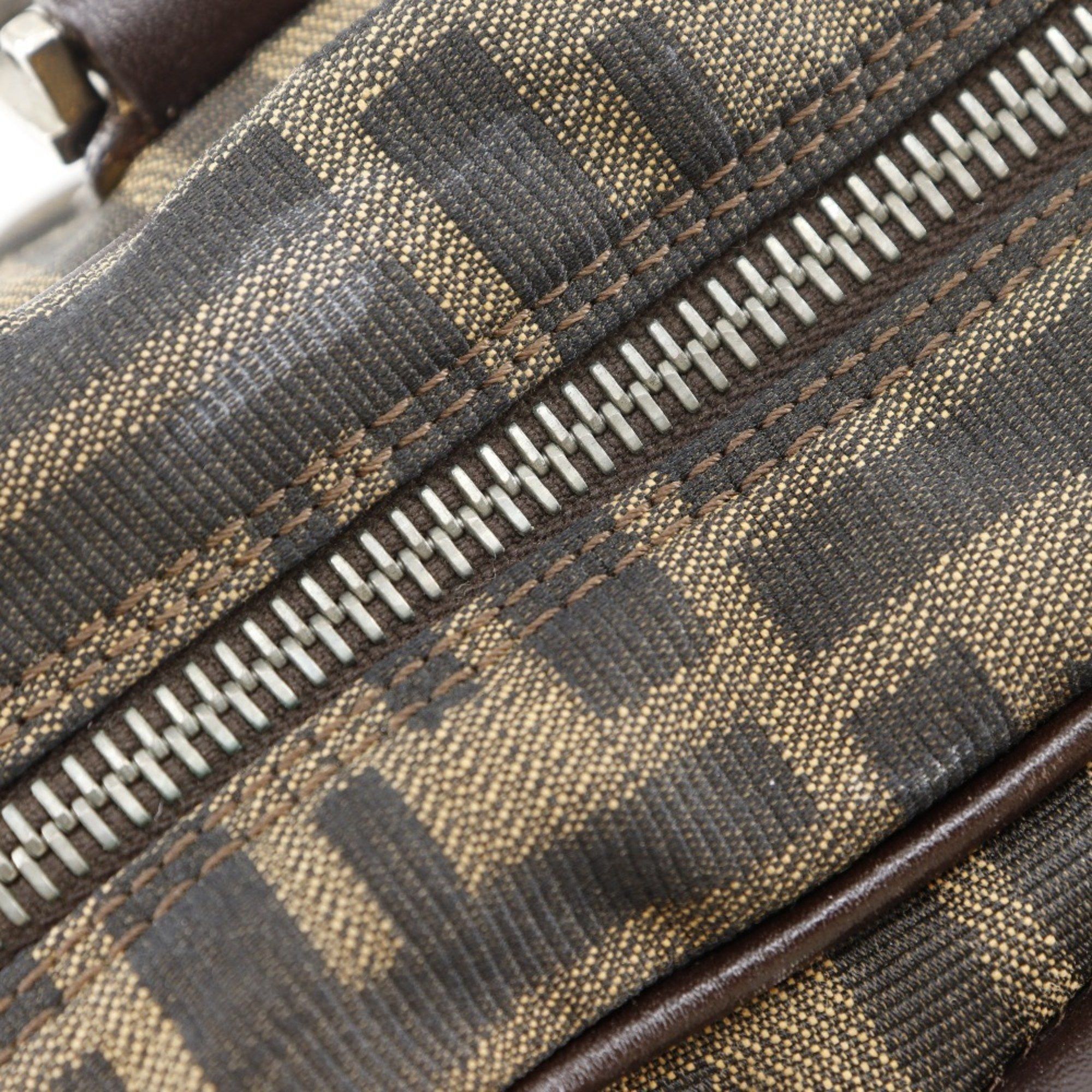Fendi FENDI Zucca handbag in nylon canvas, brown, A5 size, for women Size ONE SIZE - 16 Thumbnail