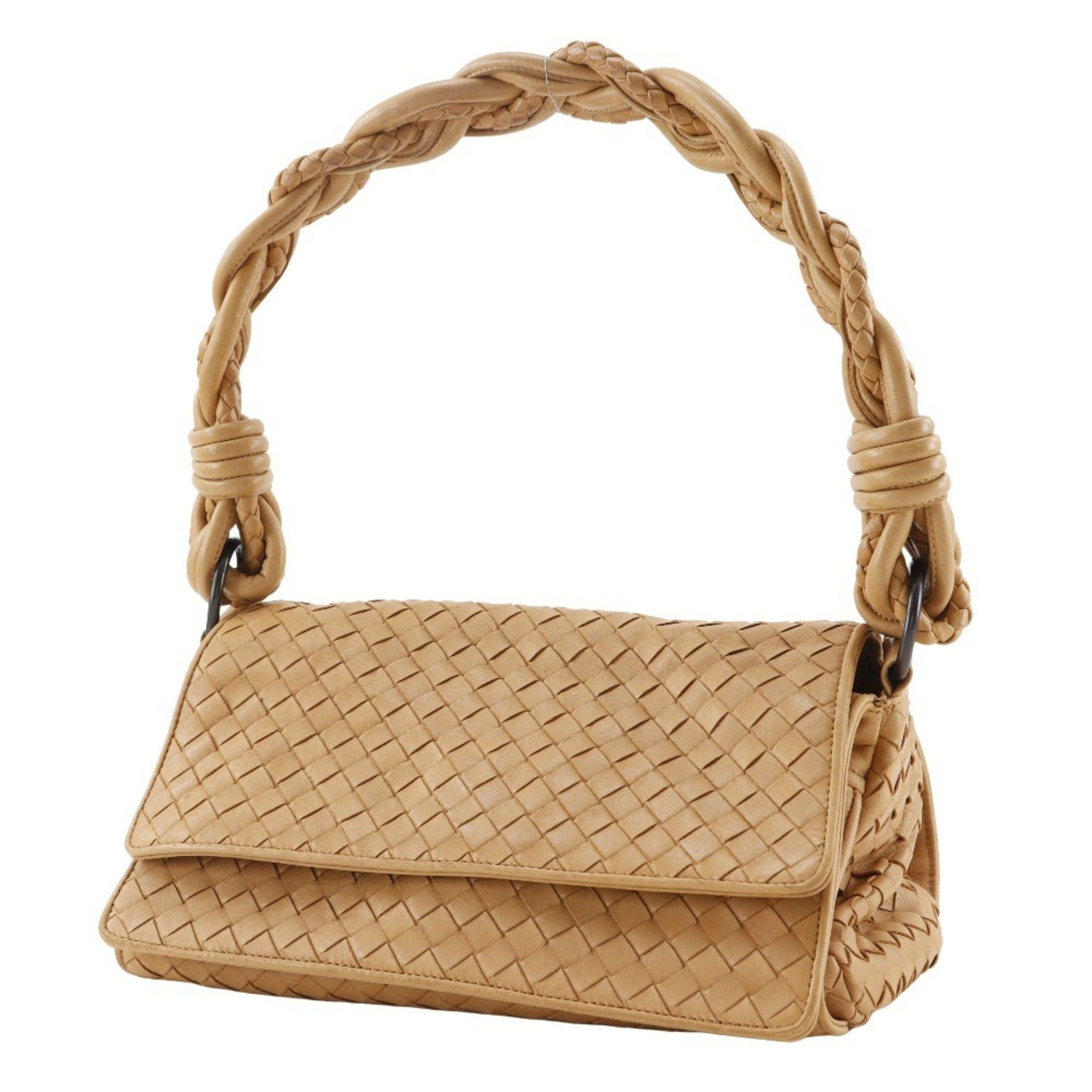 Bottega Veneta Bottega Veneta Intrecciato Shoulder Bag 145555 V0016, Beige Calfskin, Women's Size ONE SIZE - 2 Thumbnail