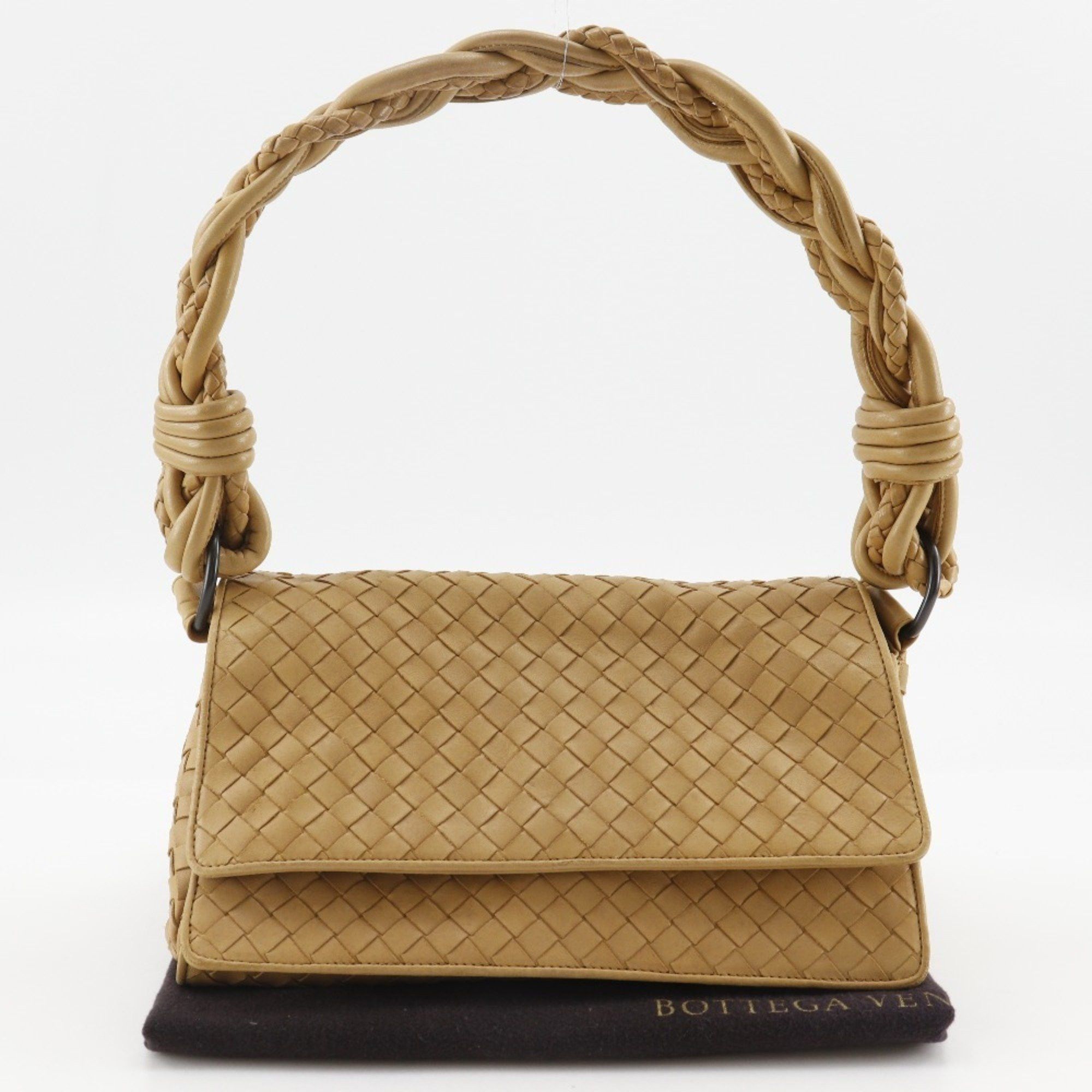 Bottega Veneta Bottega Veneta Intrecciato Shoulder Bag 145555 V0016, Beige Calfskin, Women's Size ONE SIZE - 20 Thumbnail