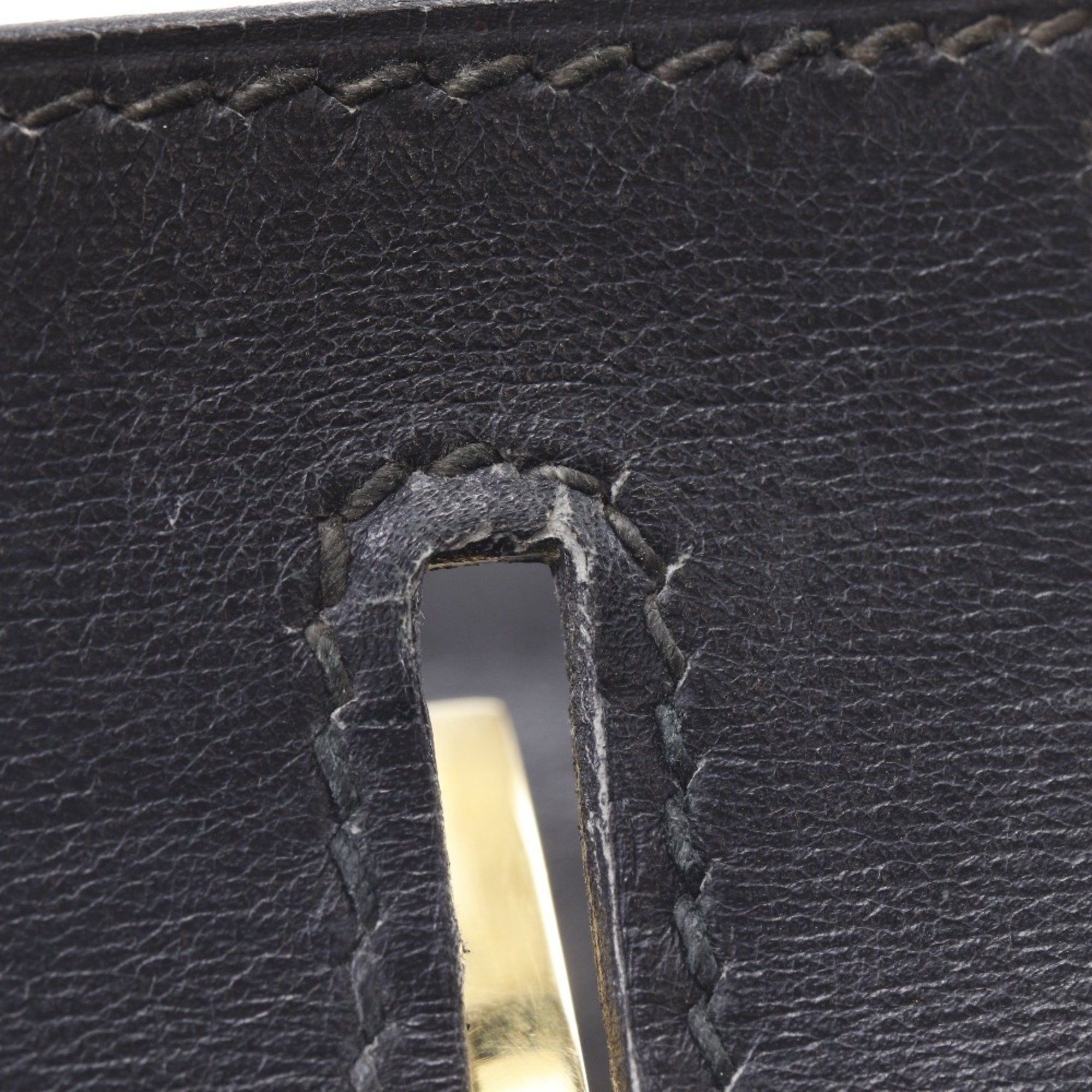 Hermes Hermes Hermès Vanity Handbag Travel Case in Calfskin, 1994, Black/Beige, with Belt Clasp, Unisex Size ONE SIZE - 14 Thumbnail