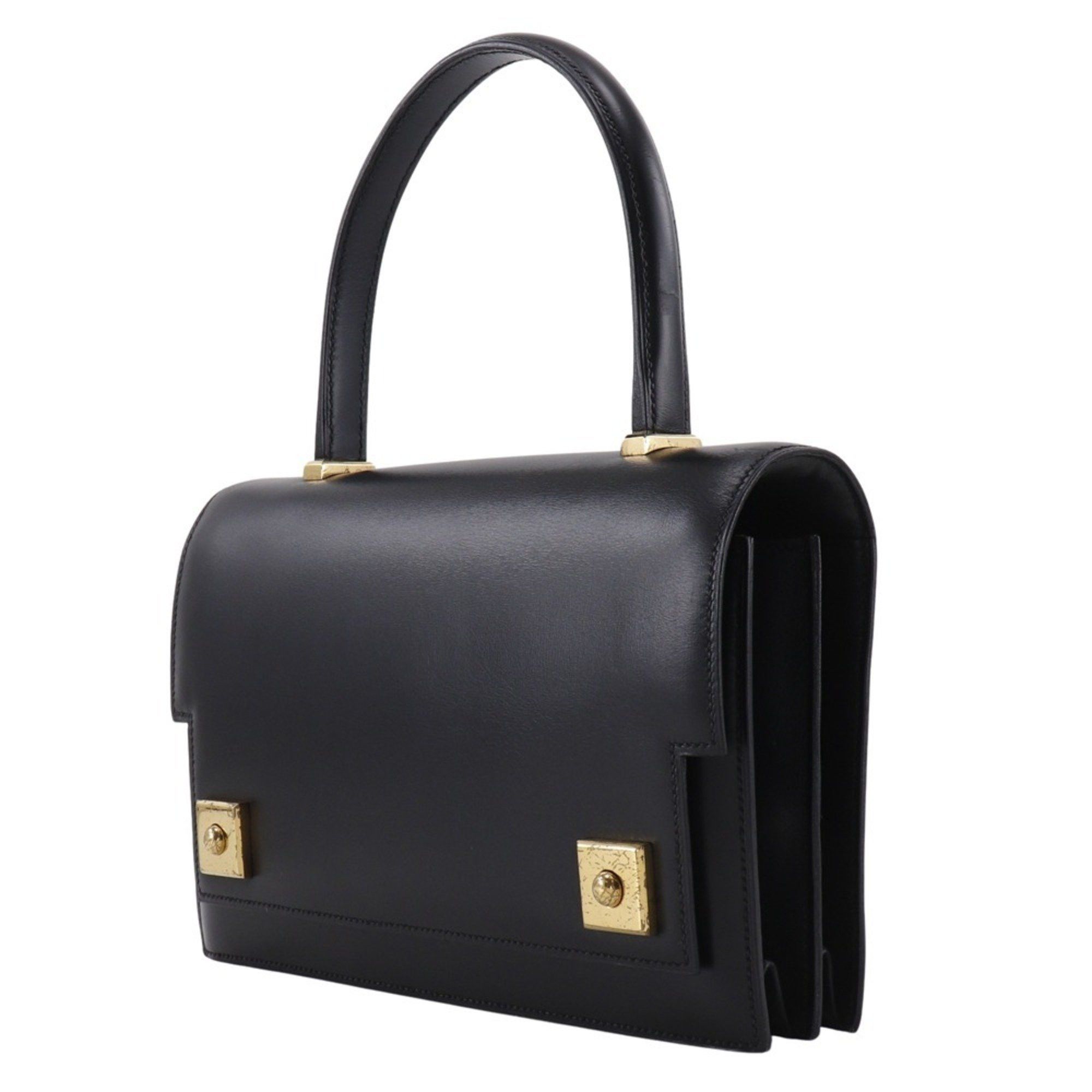 Hermes Hermes Hermès Piano 25 Handbag, Box Calf Leather, 1987, Black, A5 Flap, Women's Size ONE SIZE - 2 Thumbnail