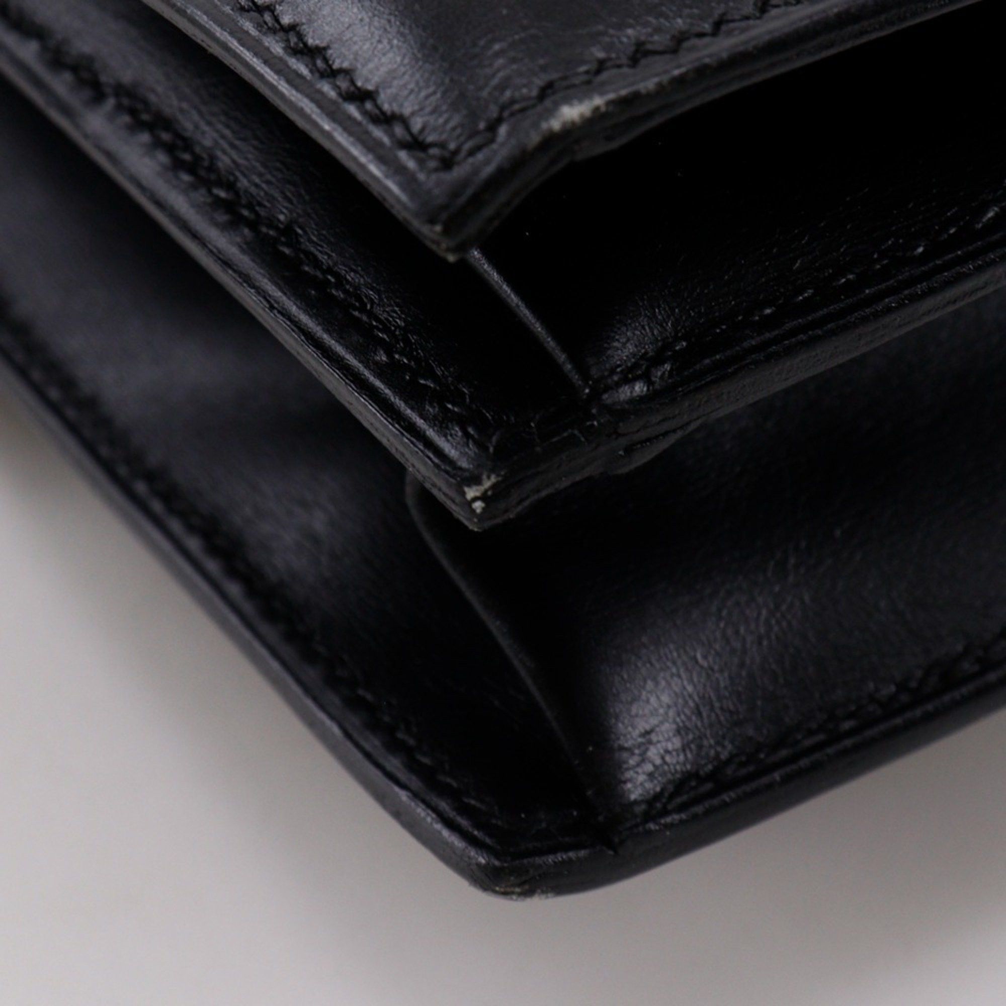Hermes Hermes Hermès Piano 25 Handbag, Box Calf Leather, 1987, Black, A5 Flap, Women's Size ONE SIZE - 8 Thumbnail