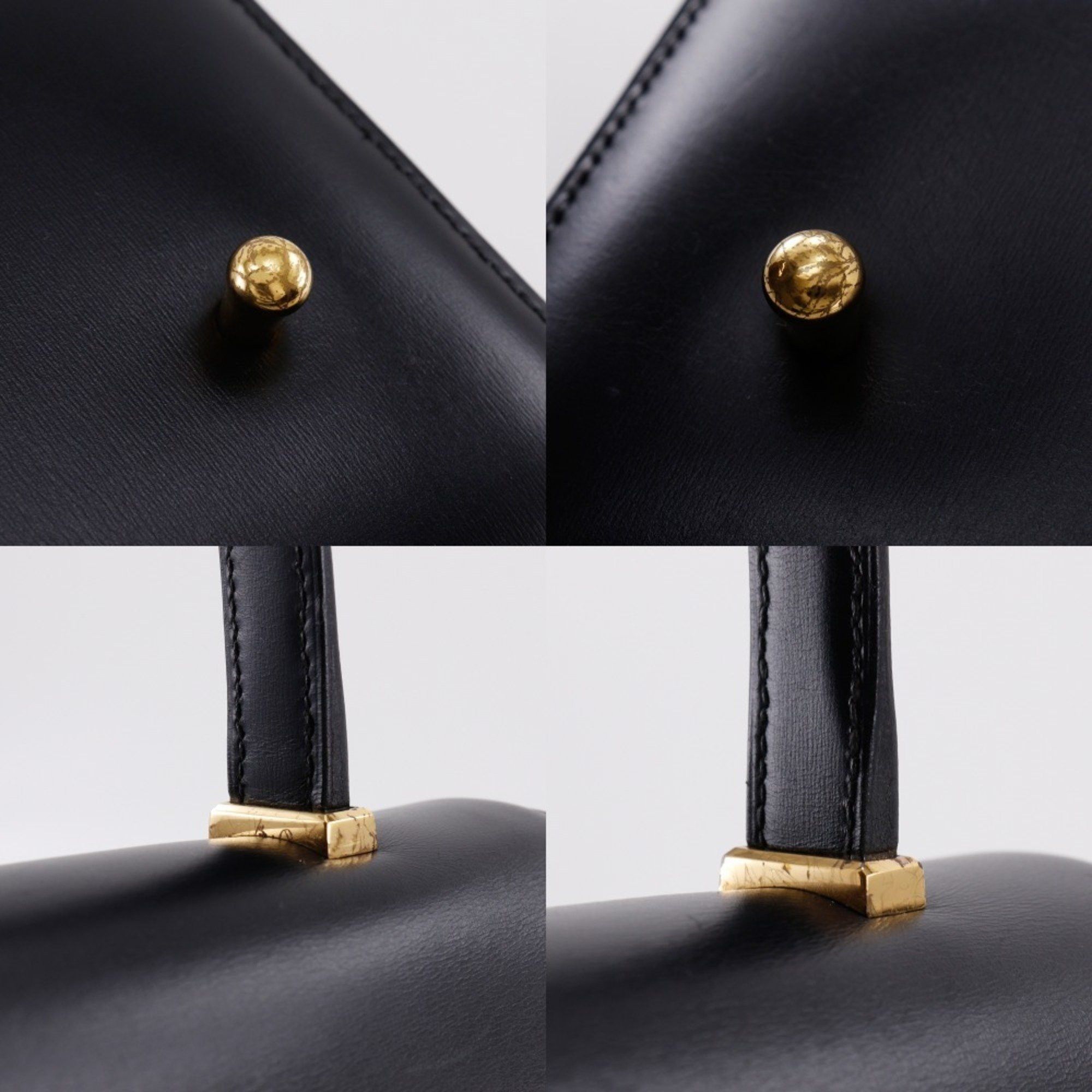 Hermes Hermes Hermès Piano 25 Handbag, Box Calf Leather, 1987, Black, A5 Flap, Women's Size ONE SIZE - 17 Thumbnail