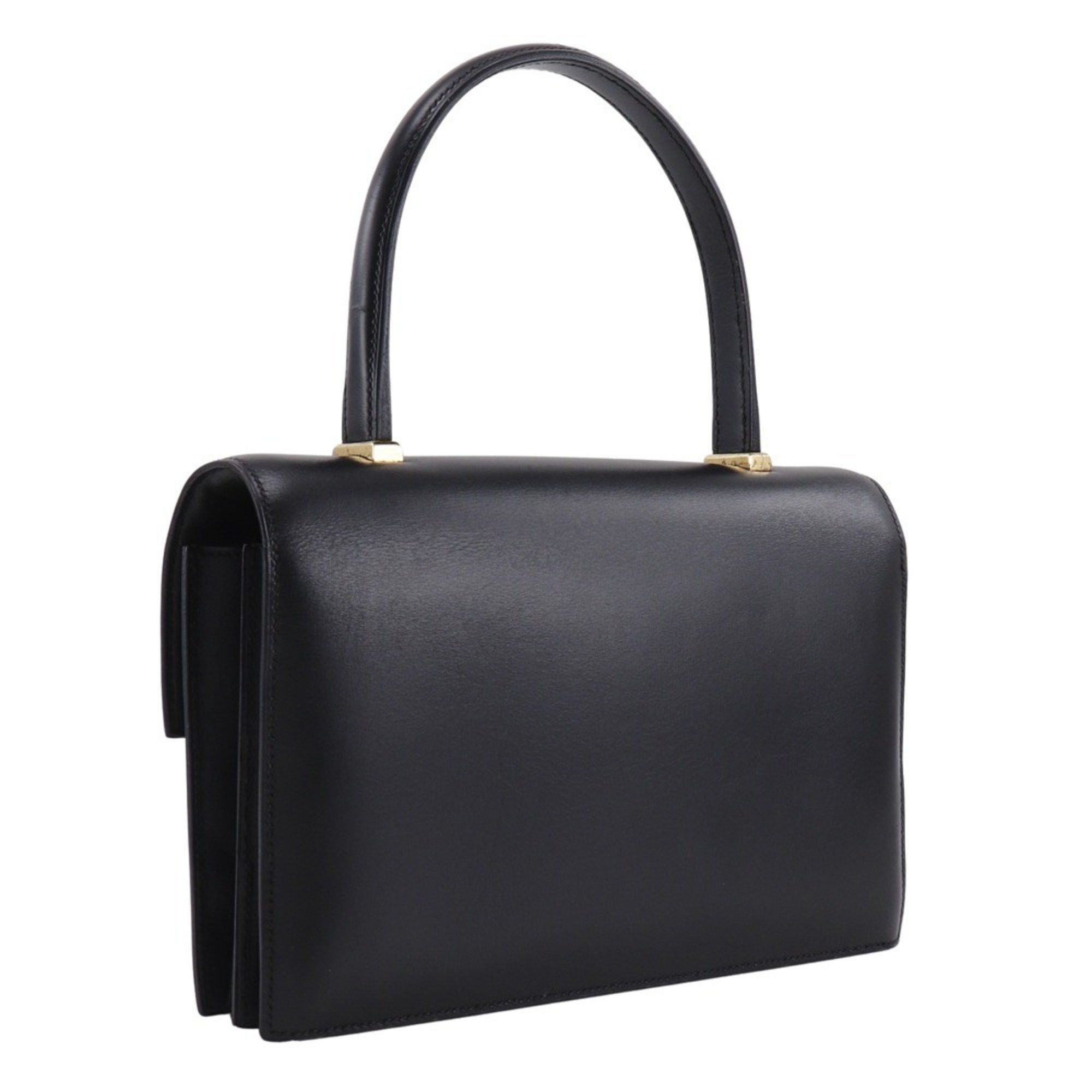 Hermes Hermes Hermès Piano 25 Handbag, Box Calf Leather, 1987, Black, A5 Flap, Women's Size ONE SIZE - 3 Thumbnail