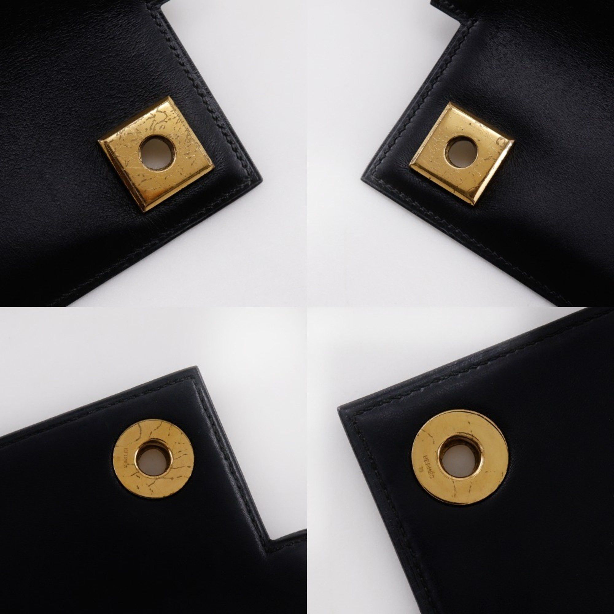 Hermes Hermes Hermès Piano 25 Handbag, Box Calf Leather, 1987, Black, A5 Flap, Women's Size ONE SIZE - 16 Thumbnail
