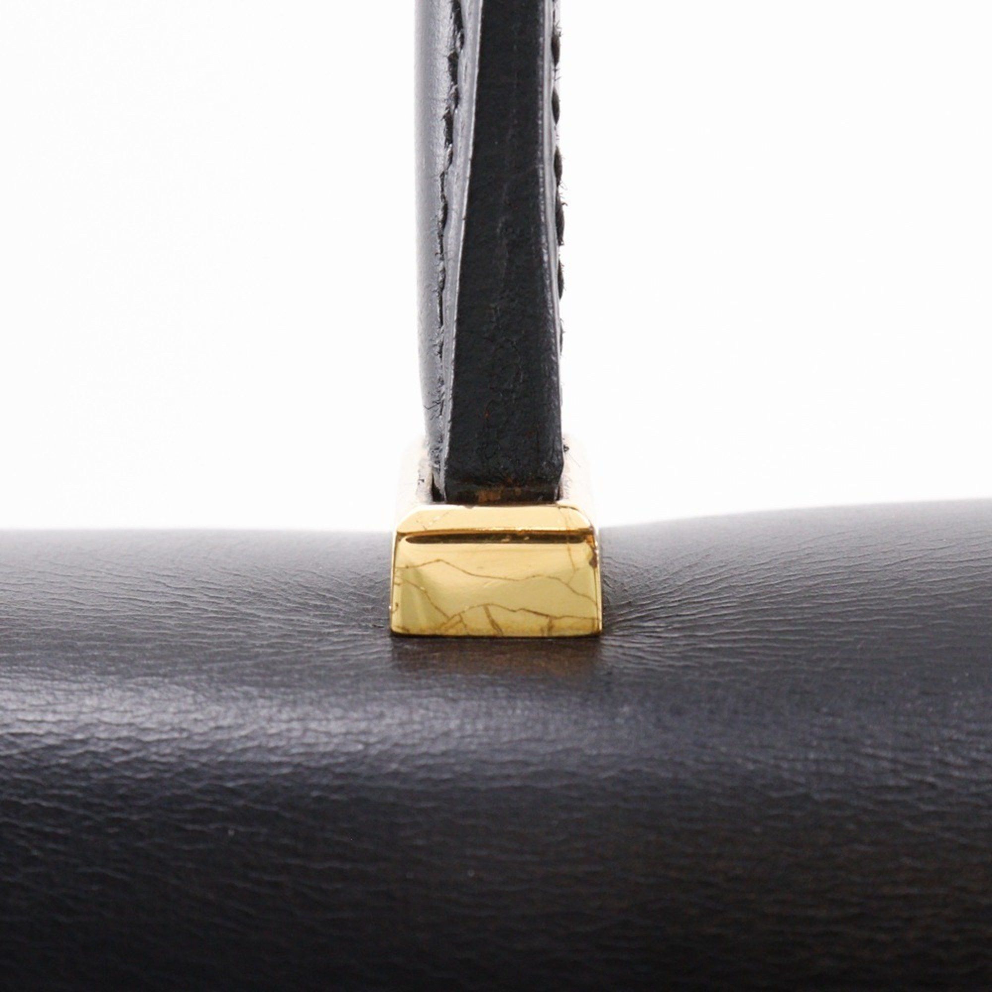 Hermes Hermes Hermès Piano 25 Handbag, Box Calf Leather, 1987, Black, A5 Flap, Women's Size ONE SIZE - 18 Thumbnail