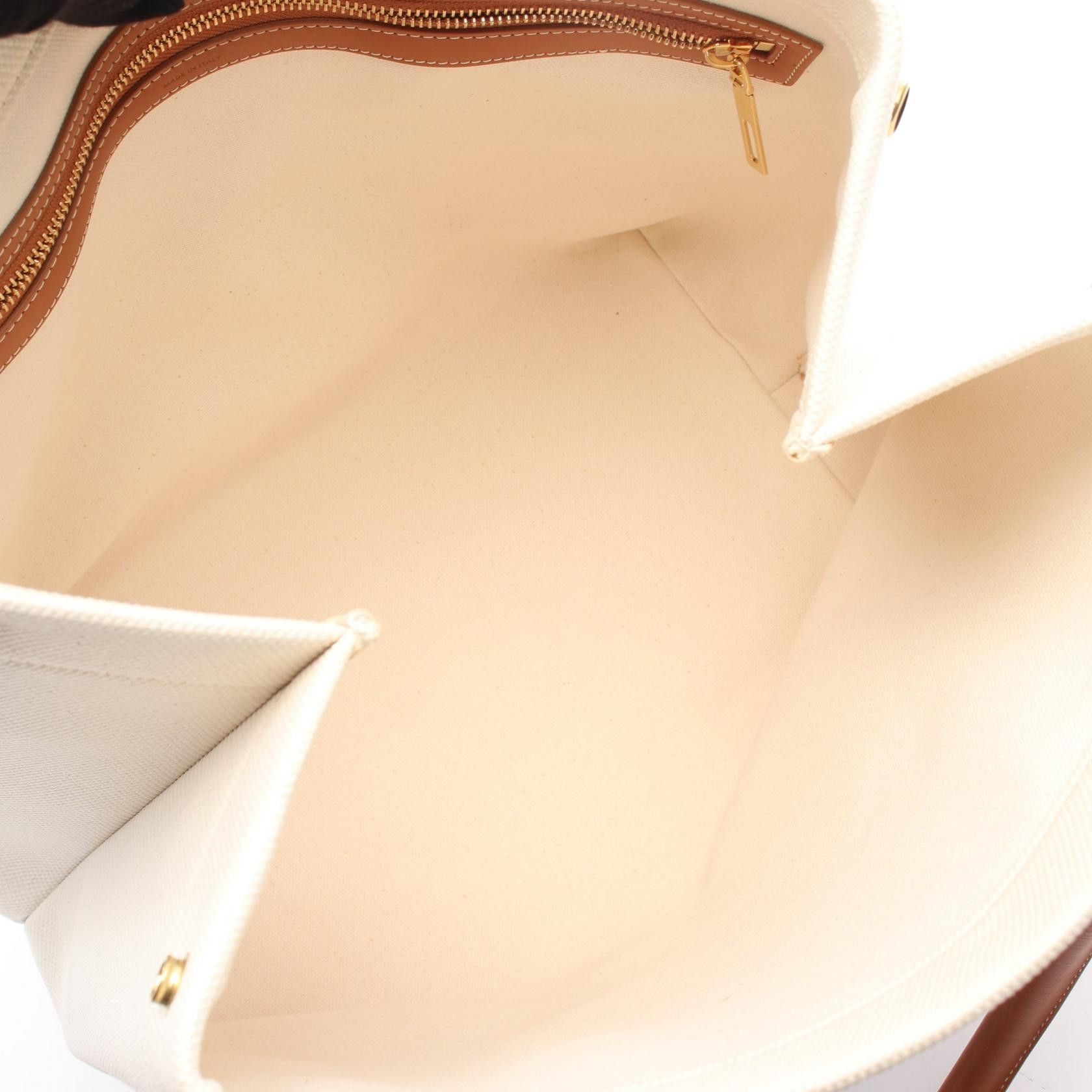 Celine Celine Celine Horizontal Cabas Canvas Leather Tote Bag Canvas Tote Bag 192162BNZ.02NT Size ONE SIZE - 3 Thumbnail