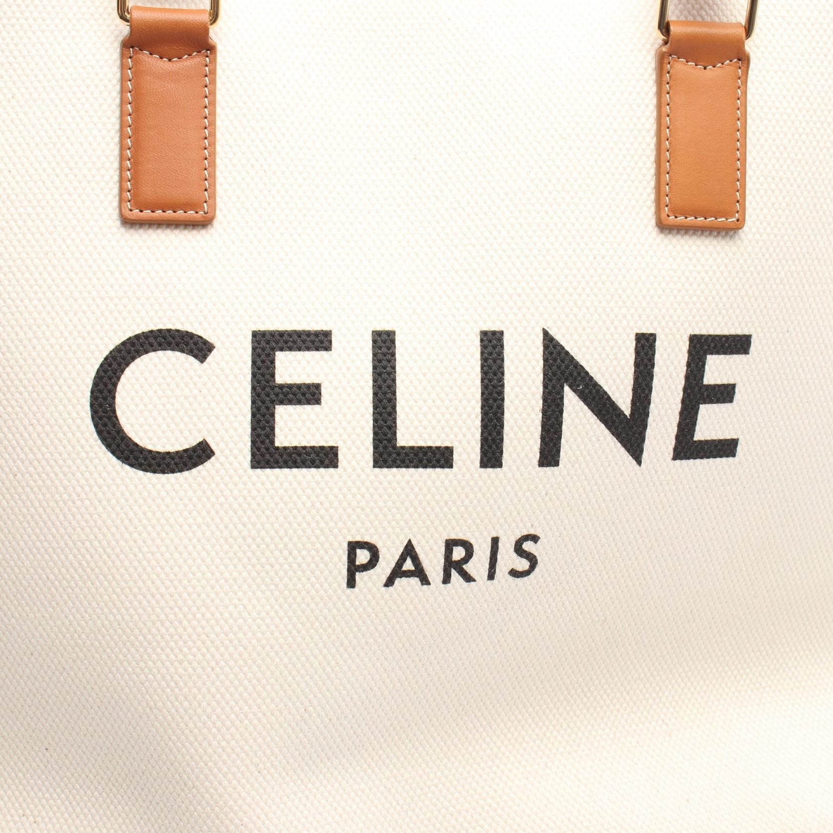 Celine Celine Celine Horizontal Cabas Canvas Leather Tote Bag Canvas Tote Bag 192162BNZ.02NT Size ONE SIZE - 4 Thumbnail