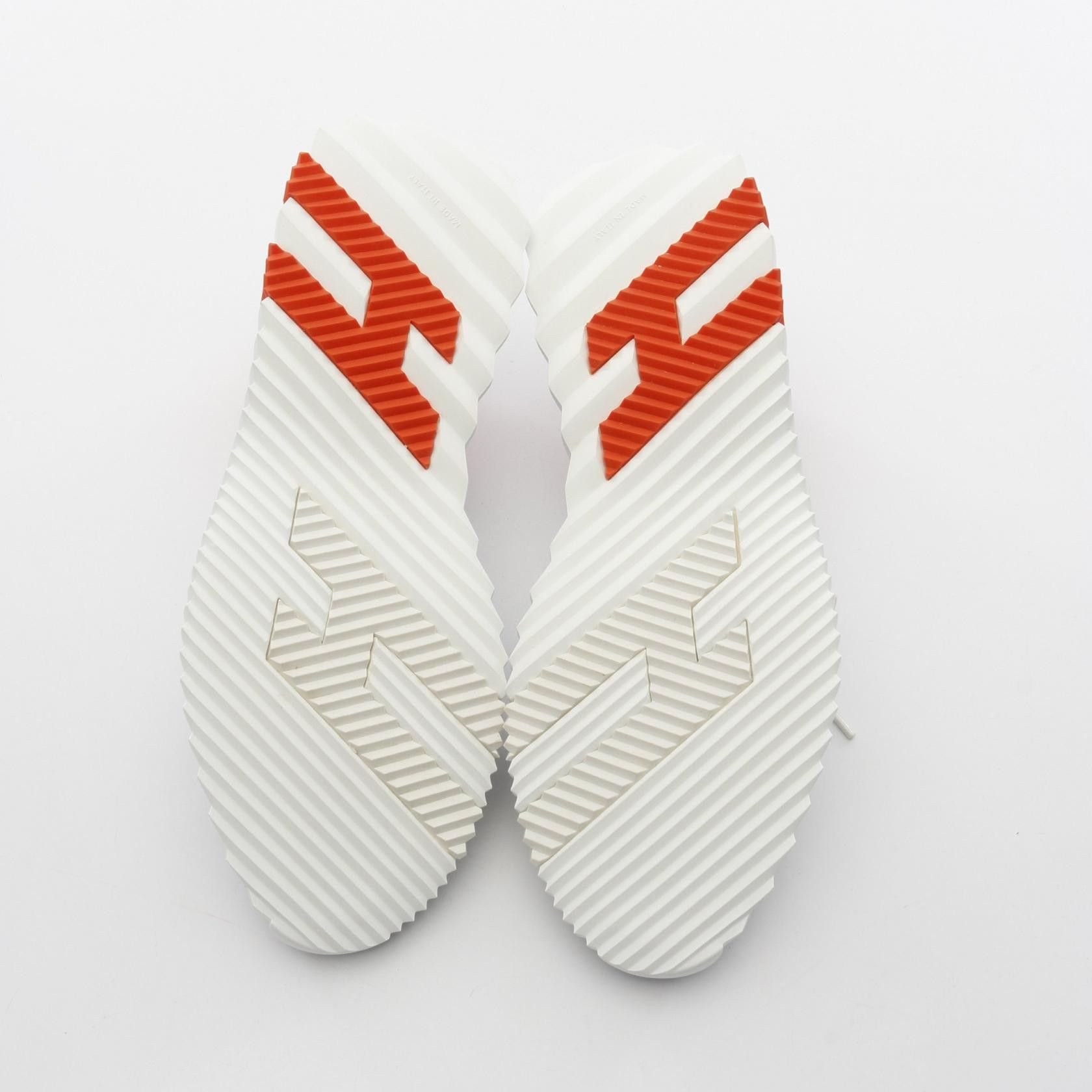 Hermes Hermes Hermes Depart Leather Fabric Sneakers Leather Shoes Size ONE SIZE - 4 Thumbnail