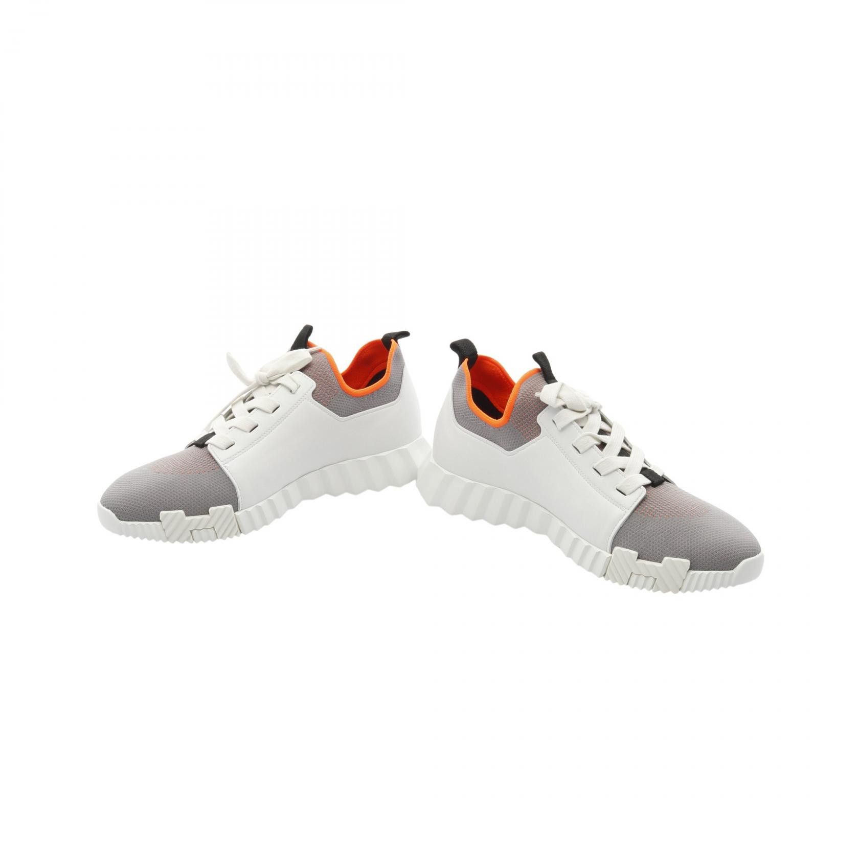 Hermes Hermes Hermes Depart Leather Fabric Sneakers Leather Shoes Size ONE SIZE - 3 Thumbnail