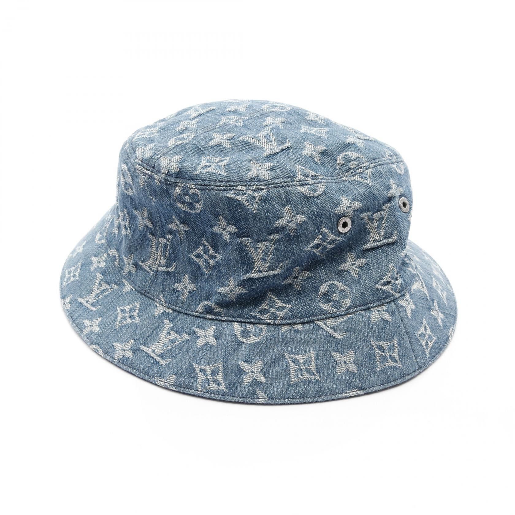 Louis Vuitton Louis Vuitton Louis Vuitton Bonnet Monogram Essential Denim Hat Denim Hats Size ONE SIZE - 2 Thumbnail