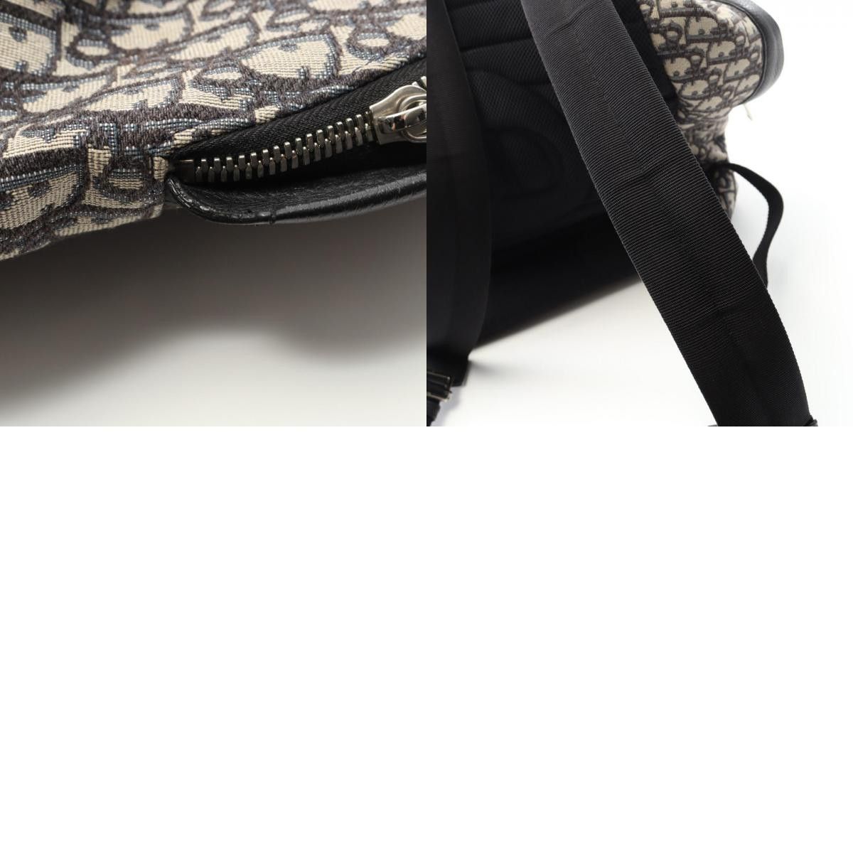 Dior Dior Dior Oblique Jacquard Canvas Leather Backpack Canvas Backpack 1VOBA088YKY_H28E Size ONE SIZE - 10 Thumbnail